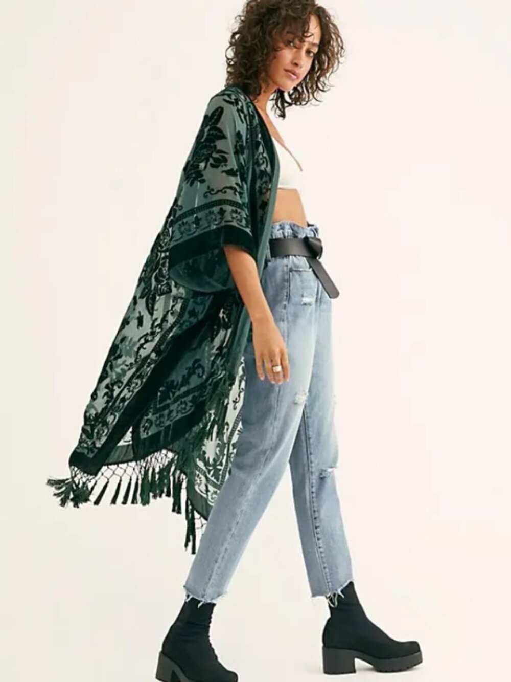 Free People Nightbird Burnout Kimono - Picture 4 of 5